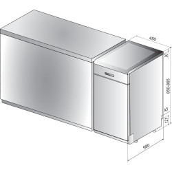 Посудомоечная машина Whirlpool (10 комплектов посуды), WSFO3O34PFX