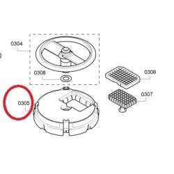 BOSCH köögikombaini kuubikulõikaja hoidik 00647587