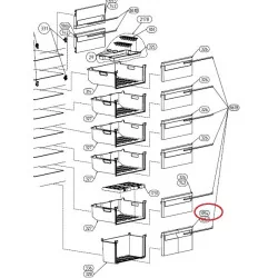 BEKO sügavkülmiku alumise sahtli esipaneel 5906360500