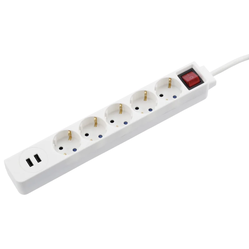 Pikendusjuhe Hama (1,4 m), 00137350 lülitiga + 2 USB