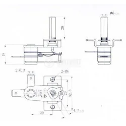Elektriradiaatori termostaat KDT-200 30 ° C - 230 ° C