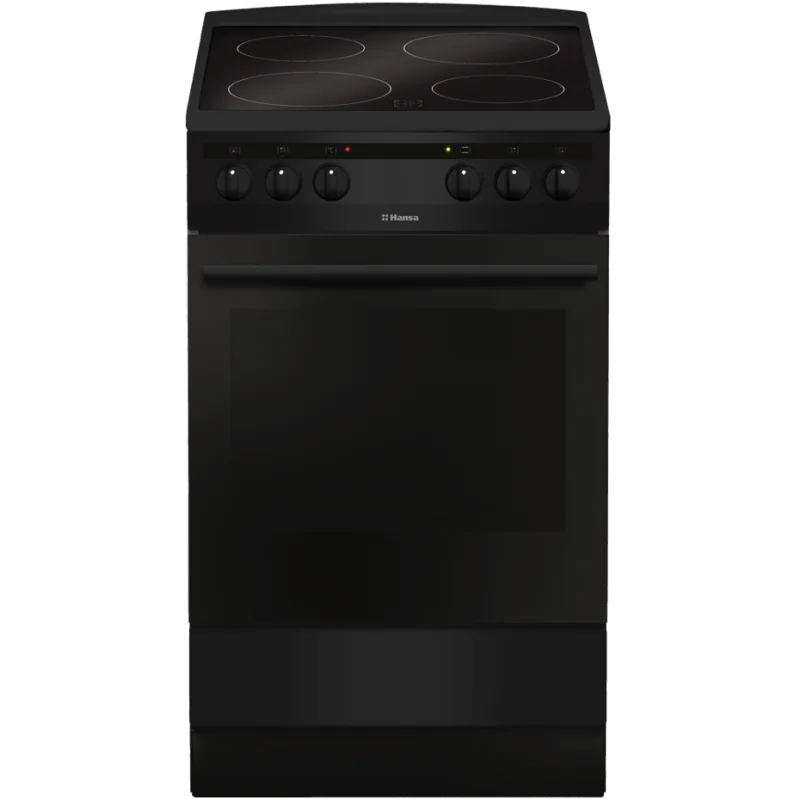 Keraamiline pliit Hansa, laius 50 cm, 65 L, must, FCCM58088