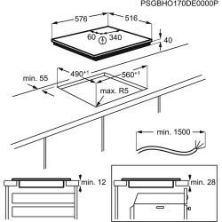 Integreeritav keraamiline plaat Electrolux EHF6346XOK