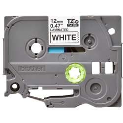 Lint Brother TZE231 12mm must/valge