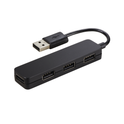 Концентратор USB 2.0 Hama Slim 4порт. черный 00012324 slim