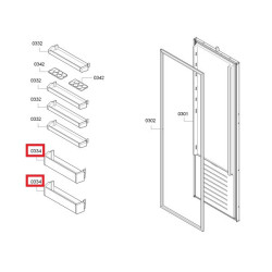 BOSCH integreeritava külmiku ukseriiul, 11005384