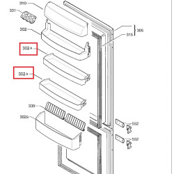 Полка двери (средняя) для холодильников Electrolux, IKEA, 2246121145, 2273109104, 2246121087