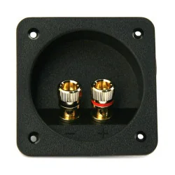 Аудиопереходник 6,35 мм моно/ RCA гнезда 90°, золотистый