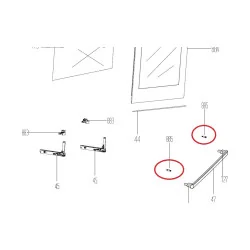 BEKO elektripliidi ukse klaaside distants polt 234440127 BEKO elektripliidi ukse klaaside distants polt 234440127