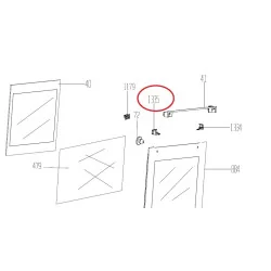 BEKO elektripliidi klaasi kinnitus kronstein vasak ülemine 250440415 BEKO elektripliidi klaasi kinnitus kronstein vasak ülemine 250440415