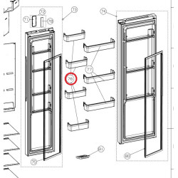 Полка для SBS холодильника Hisense, HK1875687