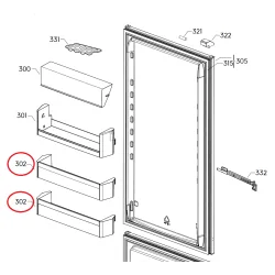 Electrolux külmiku pudeliriiul 140076972011