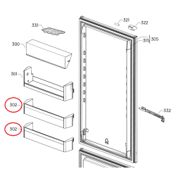 Полка двери (средняя) в холодильник Electrolux 140076972011