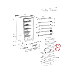 Snaige külmiku sügavkülmiku sahtli luuk G830413