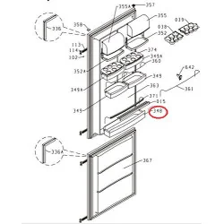 Smeg külmiku pudeliriiul,