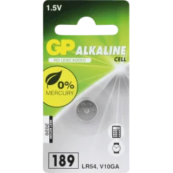 Patarei LR54, V10GA, D189A, LR1130, L1131, AG10, GP 1,5V