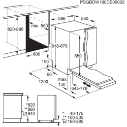 Integreeritav nõudepesumasin Electrolux (13 nõudekomplekti), EEQ47210L