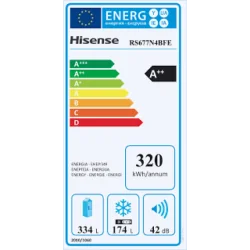 SBS-холодильник Hisense (179 см), RS677N4BFE