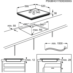 Интегрируемая стеклокерамическая варочная панель Electrolux, EHF6343FOK