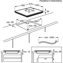 Интегрируемая стеклокерамическая варочная панель Electrolux, EHF6343FOK