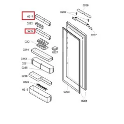 Külmiku ukseriiul Bosch/ Siemens 00449993