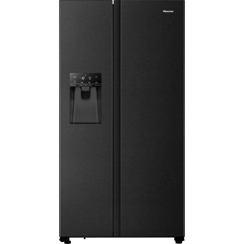 SBS-külmik Hisense, vee- ja jääautomaat, 562 L, kõrgus 179 cm, must, RS694N4TFE