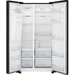 SBS-külmik Hisense, vee- ja jääautomaat, 562 L, kõrgus 179 cm, must, RS694N4TFE