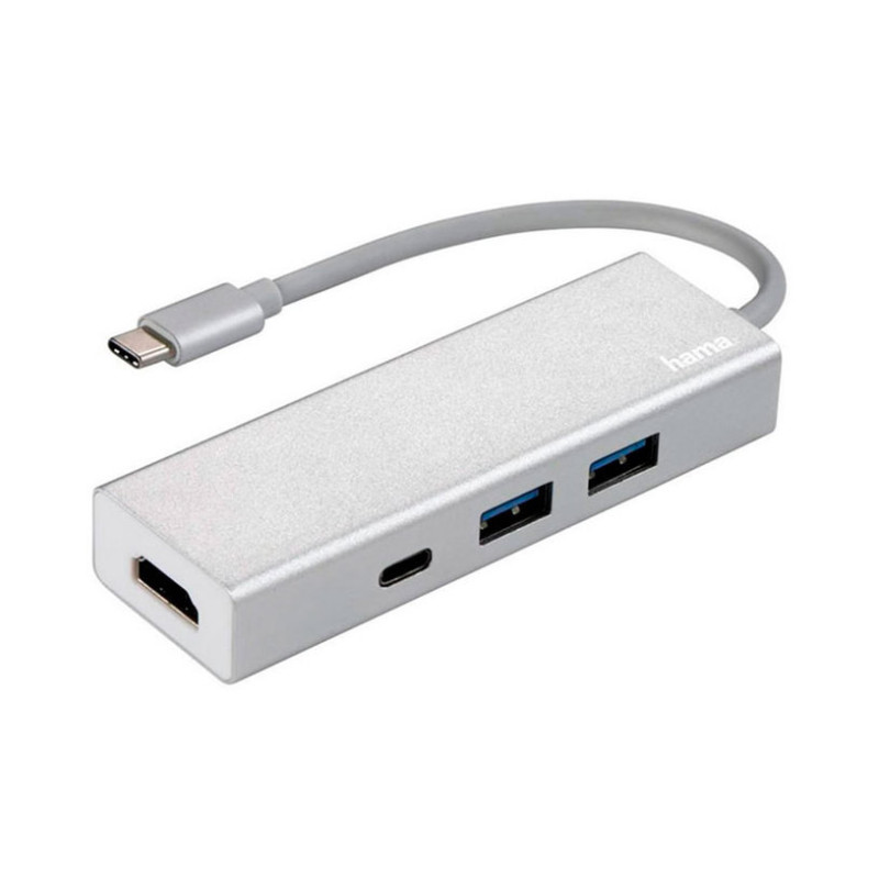 USB adapter Hama USB-C multiport adapter (4 liidest), 00200110