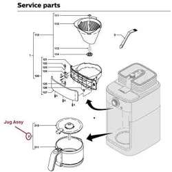 Колба для кофеварки Philips, 996510073714