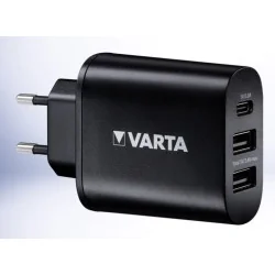Varta seinalaadija 2x USB 2.4A / 1x Type-C 3.0A