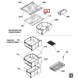 Обрамление переднее стеклянной полки для холодильника BEKO, 4864590200