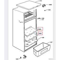 стеклянная полка для холодильников Electrolux, 4055408670