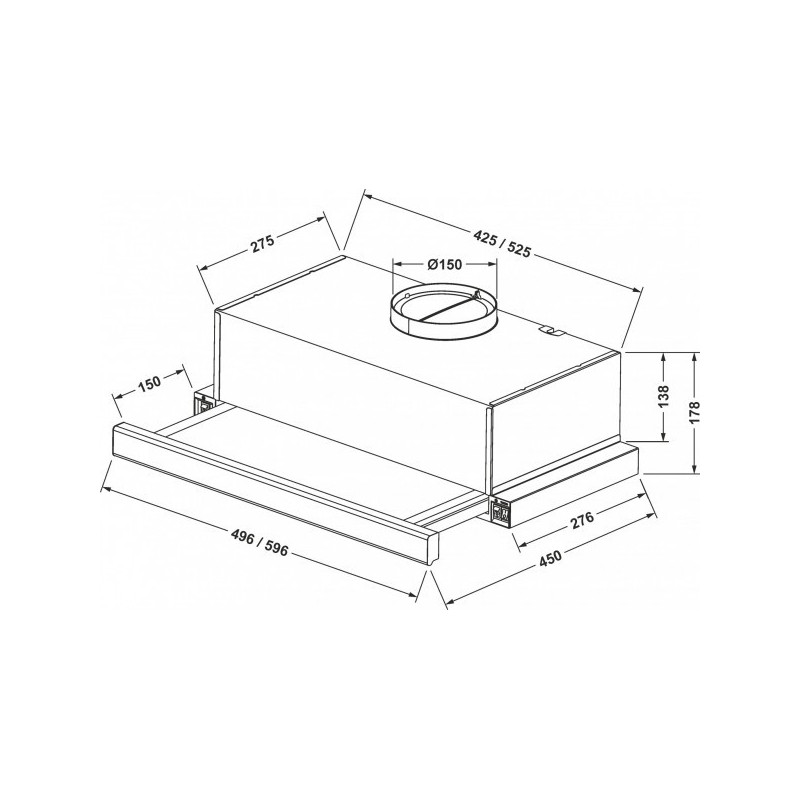 Вытяжка Eleyus (700 м³/ч), CCN50WH