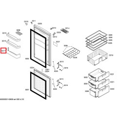 Дверная полка для бутылок, для холодильника BOSCH, 00709646, 00704751