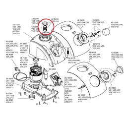 Комплект пластиковое кольцо+пружина для блендеров Bosch 00625471