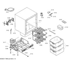 Ящик морозильной камеры для холодильника (верхний, средний, нижний) BOSCH/ SIEMENS, 00773914