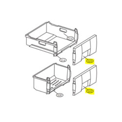 BEKO külmiku sügavkülmiku kasti esipaneel (keskmine ja alumine), 4312610900