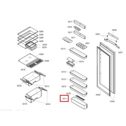 BOSCH külmiku ukseriiul 00671206