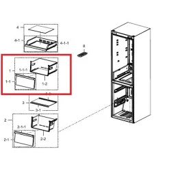 Samsung külmiku sügavkülma sahtel DA97-17254A