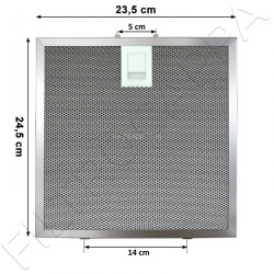 Жировой фильтр для вытяжки Metal filter, 24.5cm X 23.5cm X 8mm