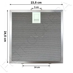 Жировой фильтр для вытяжки Metal filter, 24.5cm X 23.5cm X 8mm