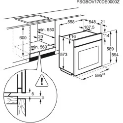 Integreeritav ahi Electrolux, pürolüütiline puhastus, 45 eelseadistatud programmi, 72 L, roostevaba teras, EOF6P76X2