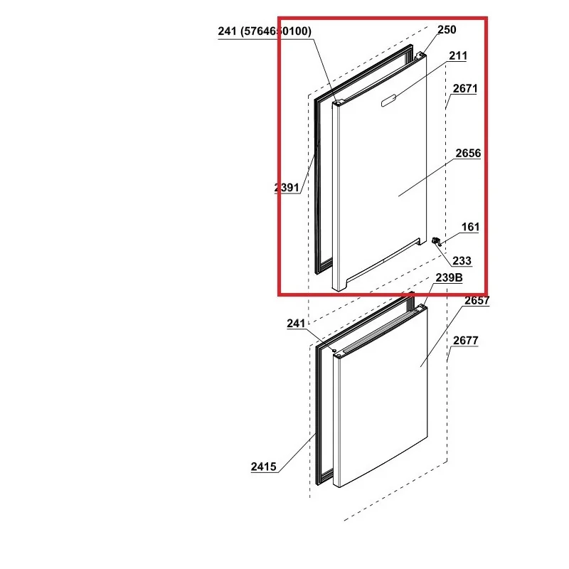 BEKO külmiku uks jahekambrile 4642820100