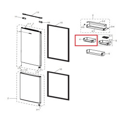 Балкон двери для холодильника Samsung DA63-08117A, DA63-07344A