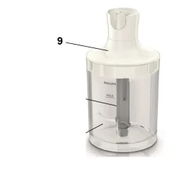 Крышка-редуктор для малой чаши блендера, цвет чёрный, 420303598811