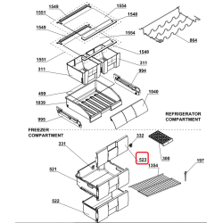 Люк морозильной камеры Beko (верхня) 4551632600, 4551632500