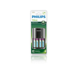 Laadija Philips + 4 x AA 2100 mah