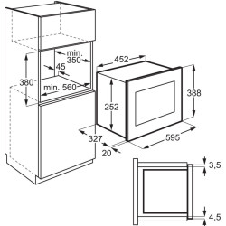 Integreeritav mikrolaineahi Electrolux, 20 L, LMS2203EMX