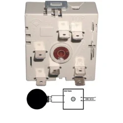 Переключатель режима конфорки HANSA, ELECTROLUX, BEKO, 8062989, 163900005, 50.57021.010