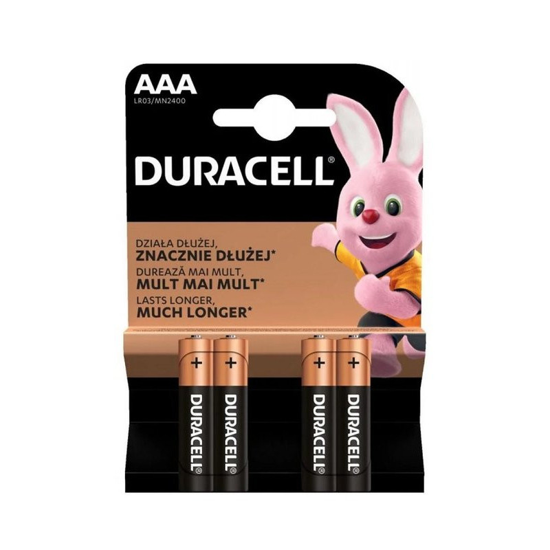 Батарейка Duracell AAA, 4 шт